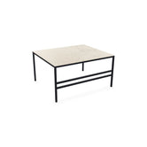Coffee Table Anton Medium, black powder-coated steel frame with Dekton Grigio top