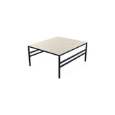 Coffee Table Anton Small, black powder-coated steel frame with Dekton Grigio top