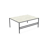 Coffee Table Anton Large, black powder-coated steel frame with Dekton Sabbia top