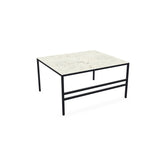 Coffee Table Anton Medium, black powder-coated steel frame with Dekton Sabbia top