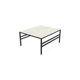 Coffee Table Anton Small, black powder-coated steel frame with Dekton Sabbia top