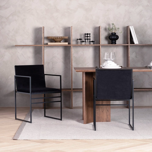 Sella Dining chair - Black - Jade black velvet