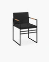 Sella Dining chair - Black - Jade black leather - Coffee bean