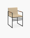 Sella Dining chair - Black - Latte leather - Chocolate