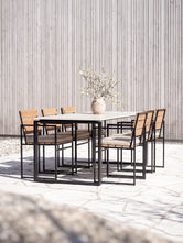 Garden Dining Chair Signe – Black Frame & Teak