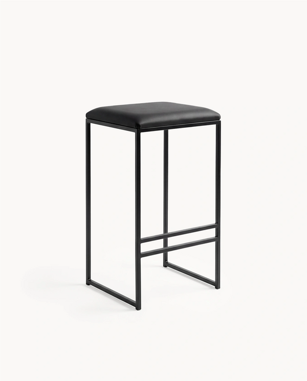 Svea bar stool, three-quarter studio view