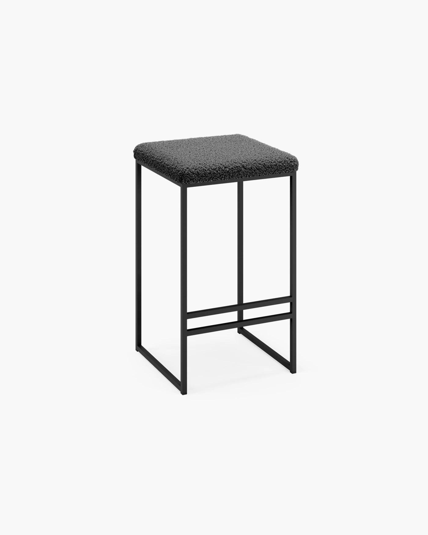 Svea Bar stool - Black - Black bouclé