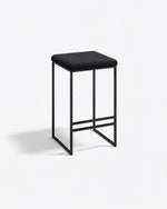 Svea Bar stool - Black - Black bouclé