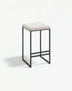 Svea Bar stool - Black - Ivory bouclé