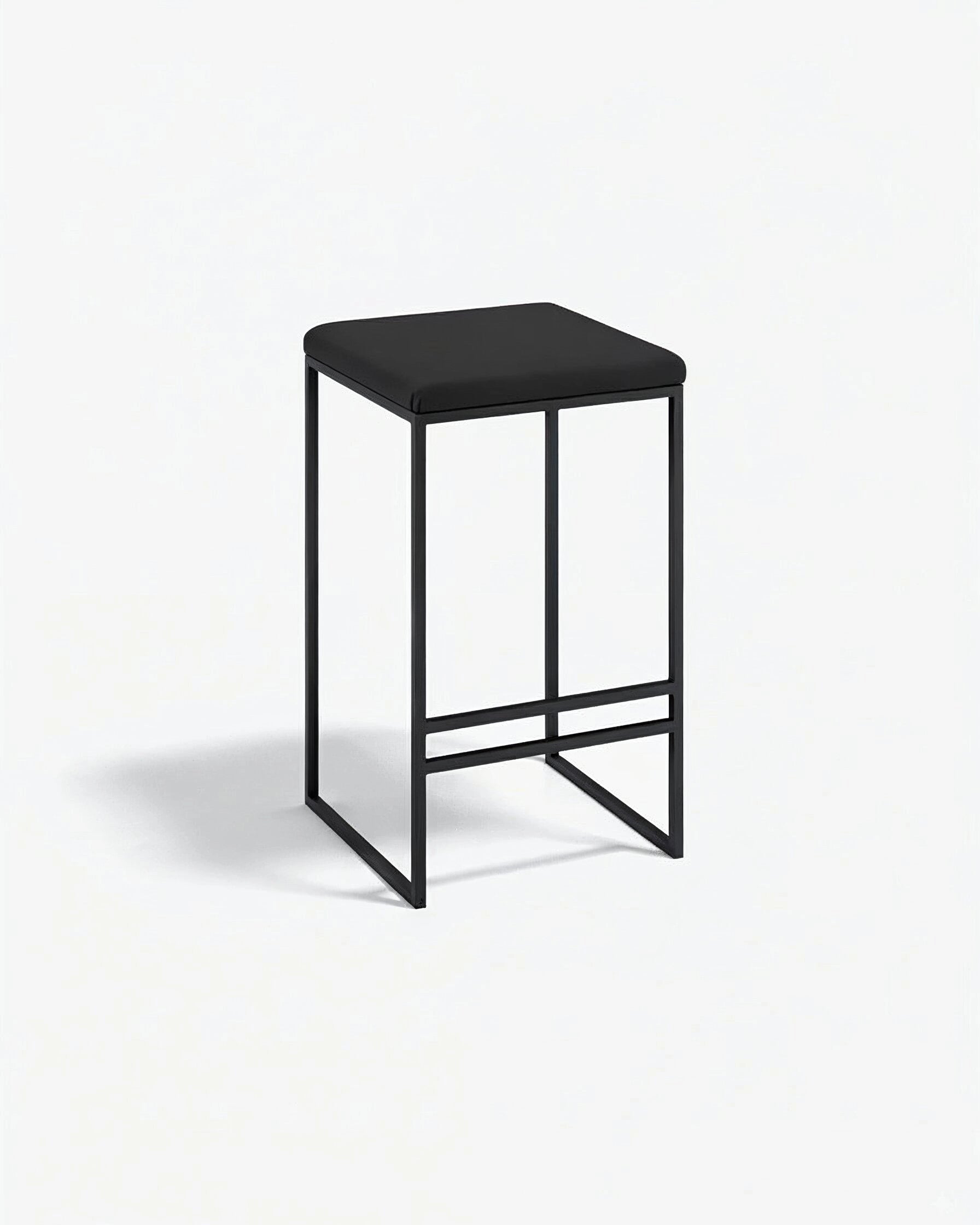 Svea Bar stool - Black - Jade black leather