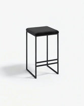 Bar Stool Svea – Black – Jade Black Velvet, sleek black frame and black velvet seat for modern kitchens.