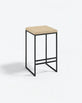 Svea Bar stool - Black - Latte leather