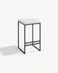 Svea Bar stool - Black - Sand leather