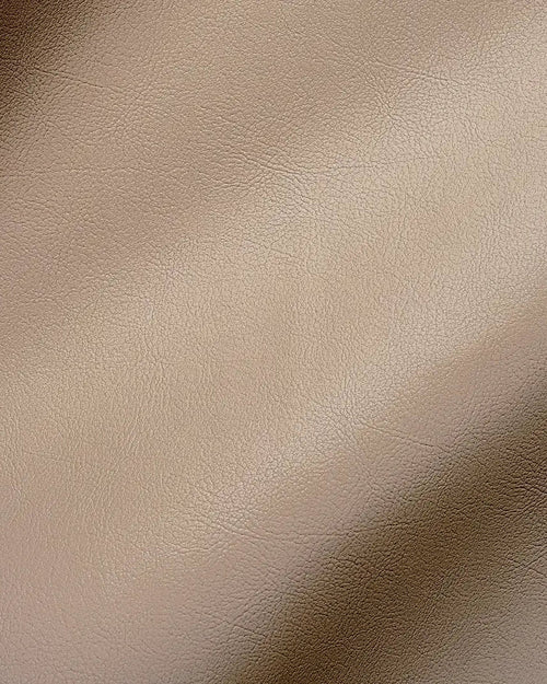 Close-up of Taupe vegan leather, showing its fine grain