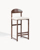 Ted Bar stool - Dark oak - Ivory bouclé
