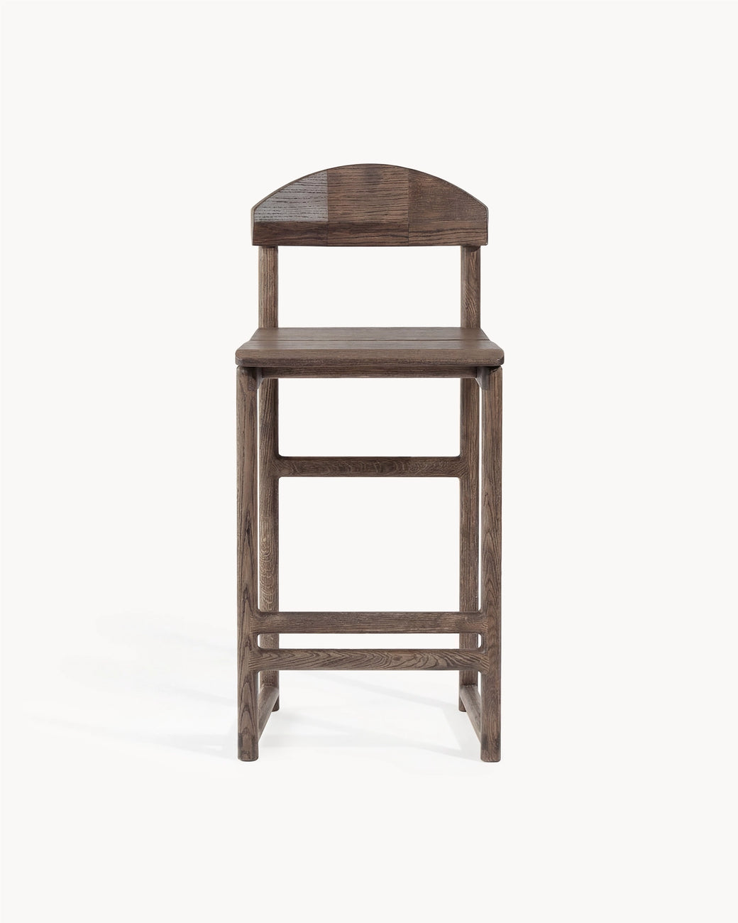 Oak Bar Stool Ted – Dark Oak – Wood Seat