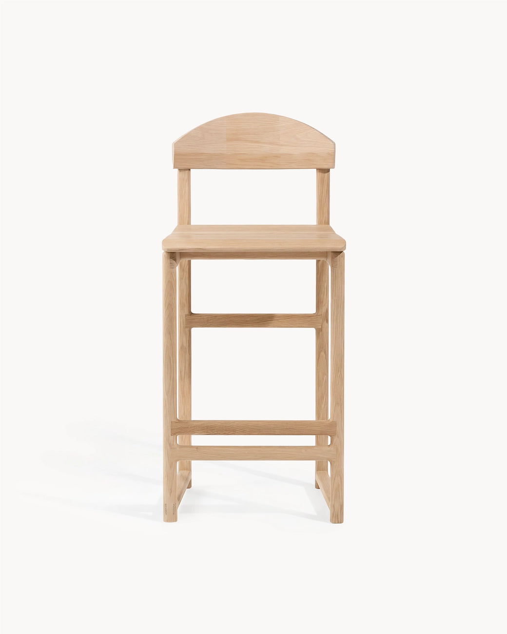 Oak Bar Stool Ted – Oak – Wood Seat