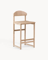 Oak Bar Stool Ted – Wooden seat design for kitchen islands or home bars with a compact footprint.