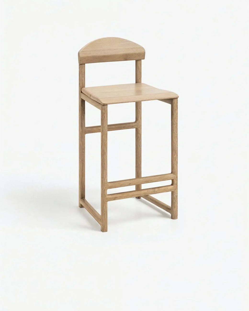 Oak Bar Stool Ted – Oak – Scandinavian design with a slim wooden frame for kitchens and home bars.