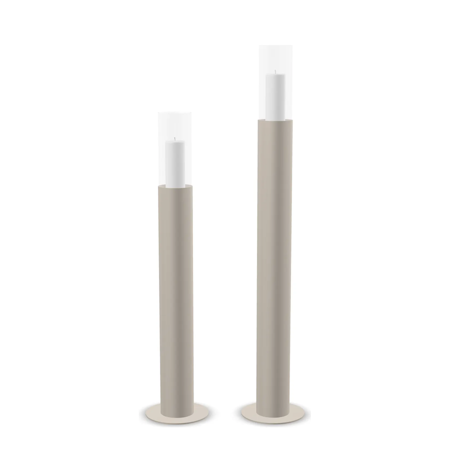 Floor Candle Holder Thomas – Set of 2 – Taupe Frame