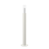 Floor Candle Holder Thomas Large, beige powder-coated steel frame with clear glass cylinder