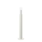 Floor Candle Holder Thomas Medium, beige powder-coated steel frame with clear glass cylinder