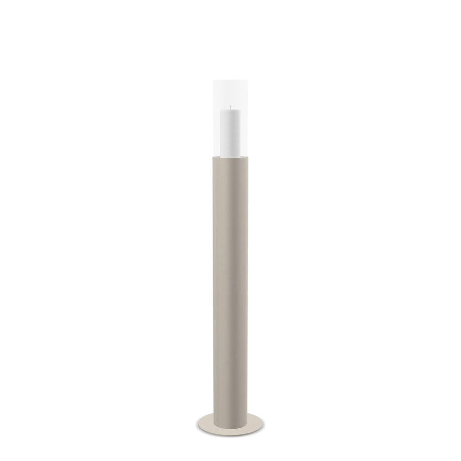 Floor Candle Holder Thomas – Medium – Taupe Frame