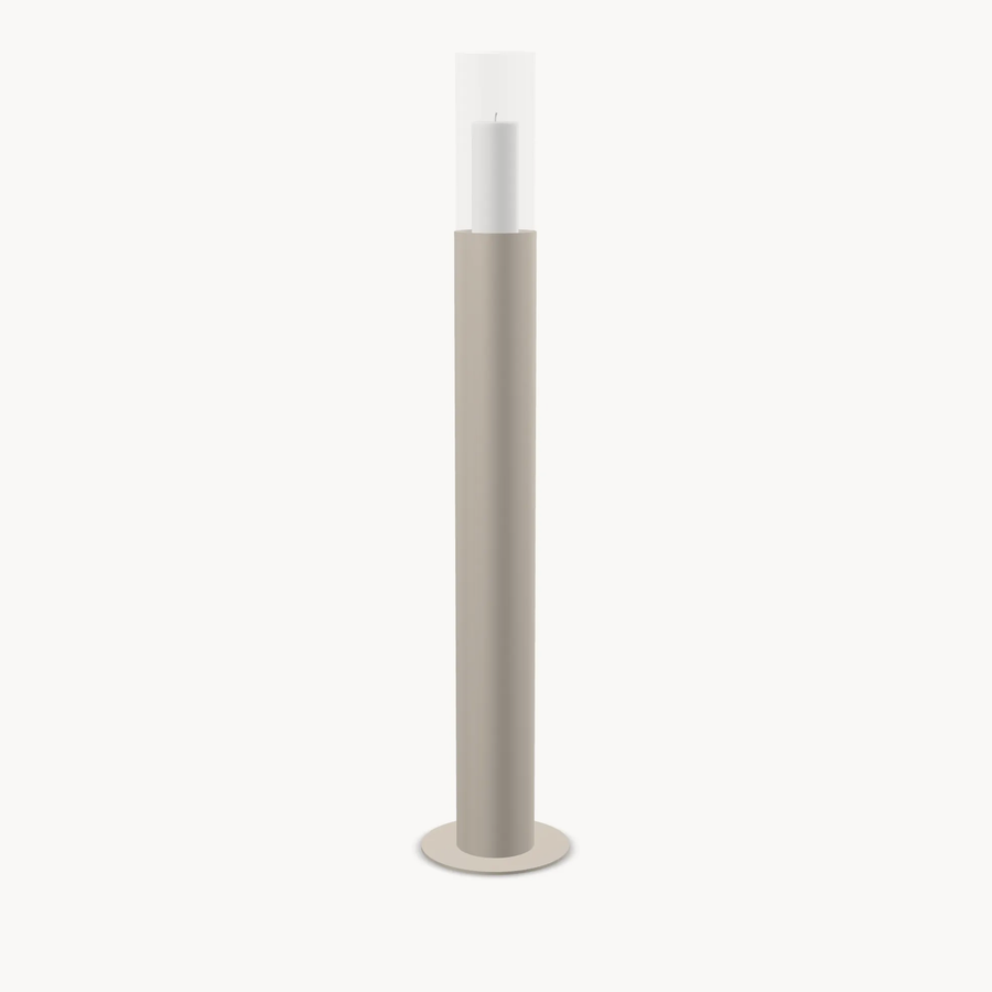 Floor Candle Holder Thomas – Medium – Taupe Frame