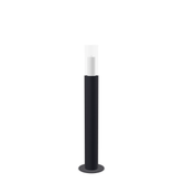 Floor Candle Holder Thomas Small, black powder-coated steel frame with clear glass cylinder