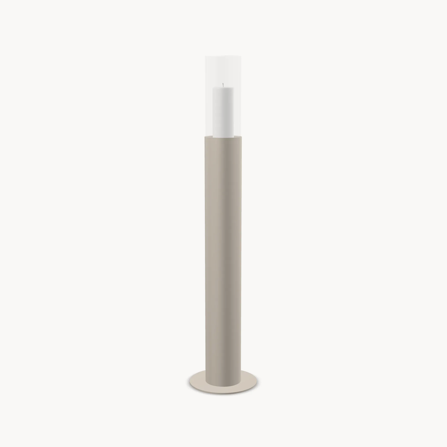 Floor Candle Holder Thomas – Small – Taupe Frame
