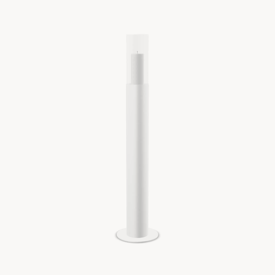 Bougeoir sur pied Thomas – Small – Blanc