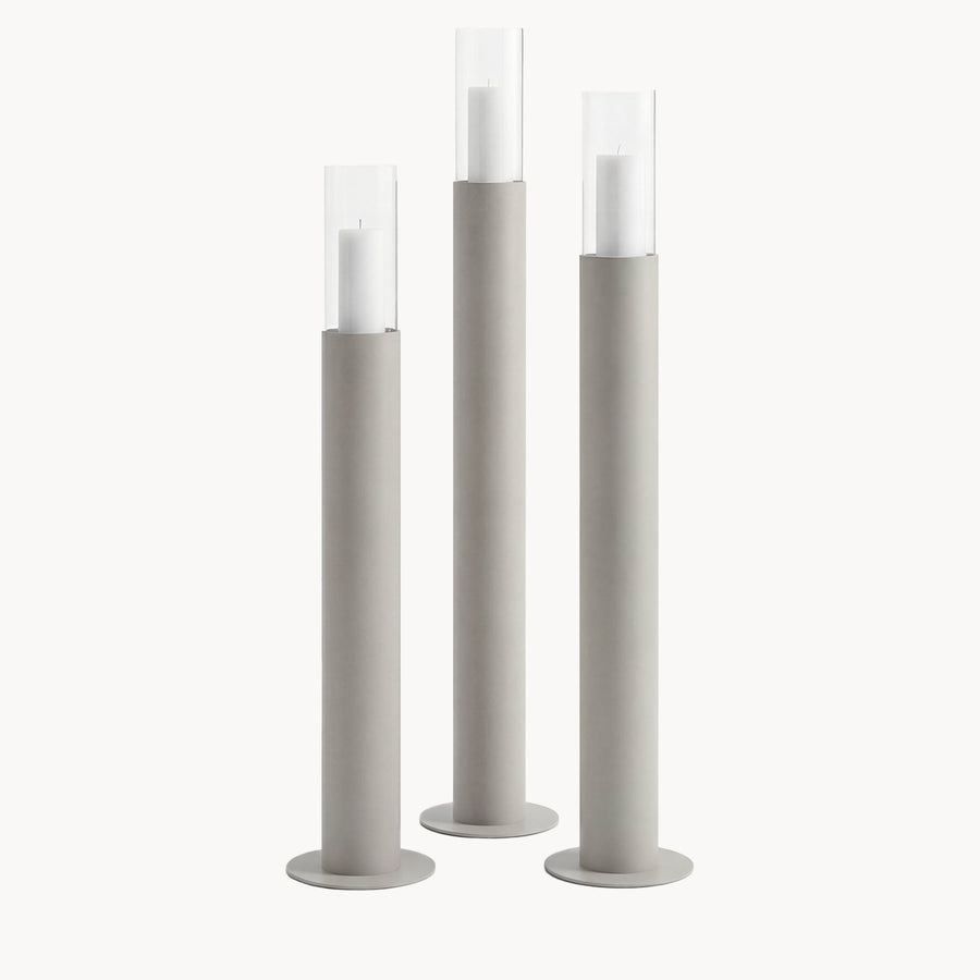 Golvljusstake Thomas – Set om 3 – Beige ram