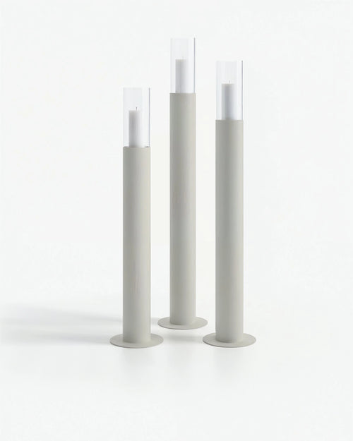 Thomas Floor candleholder - Set - Beige