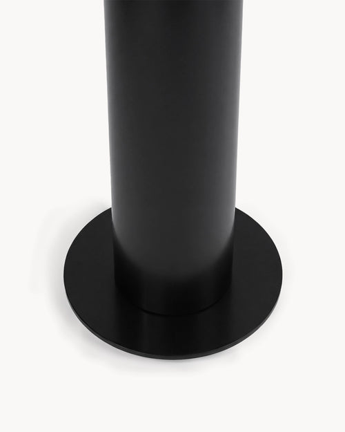 Candleholder Thomas – Set of 3 – Black Frame floor-standing candleholder base with round black platform.