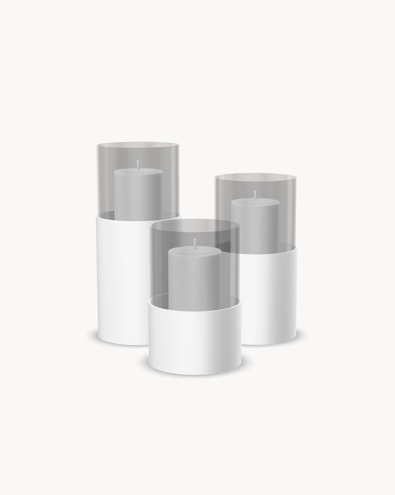 Tom Candleholder - 3set - White