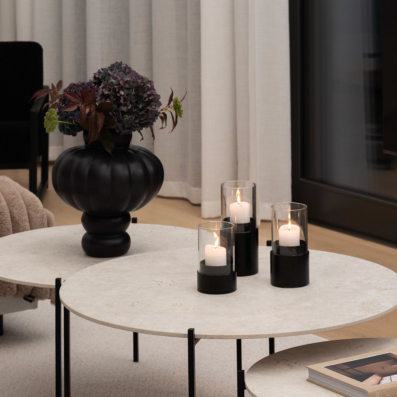 Tom Candleholder - 3set - Black