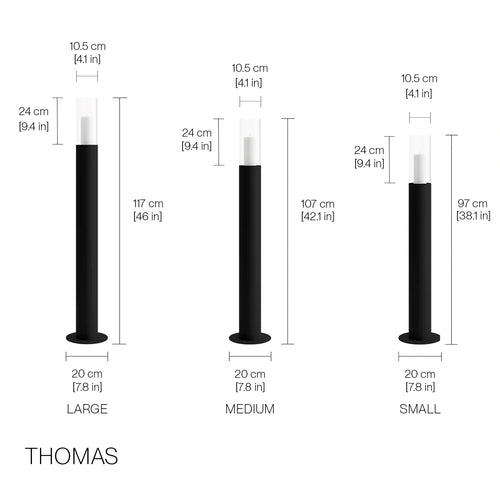 Bougeoir Thomas Floor - Lot de 2 - Noir