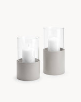 Candleholder Tom - 2set - Beige
