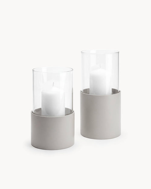 Bougeoir Tom – Lot de 2 – Beige