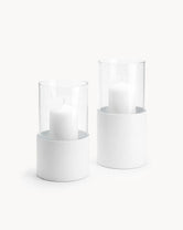 Candleholder Tom - 2set - White Frame