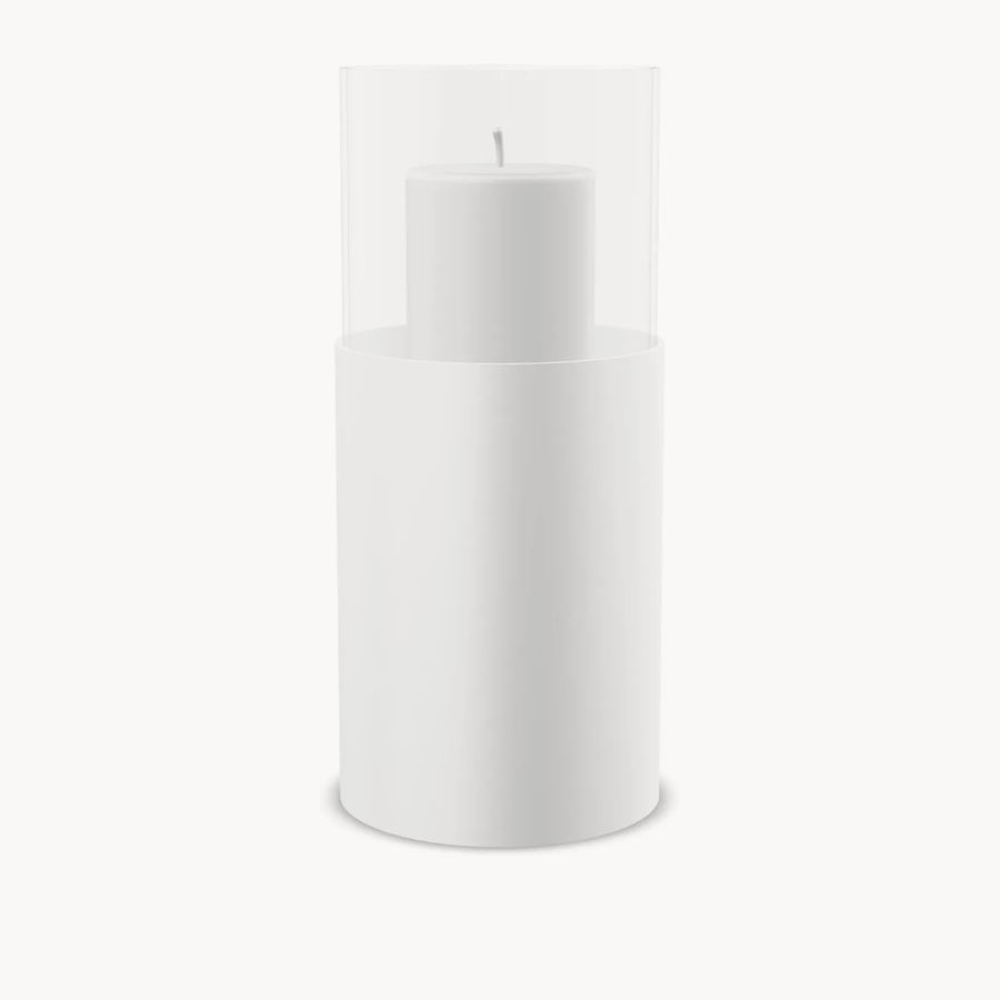 Hurricane Candle Holder Tom – Large – White Frame