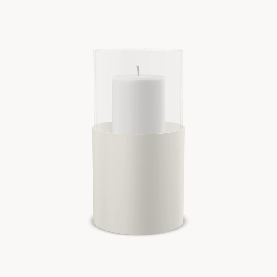 Hurricane Candle Holder Tom – Medium – Beige Frame