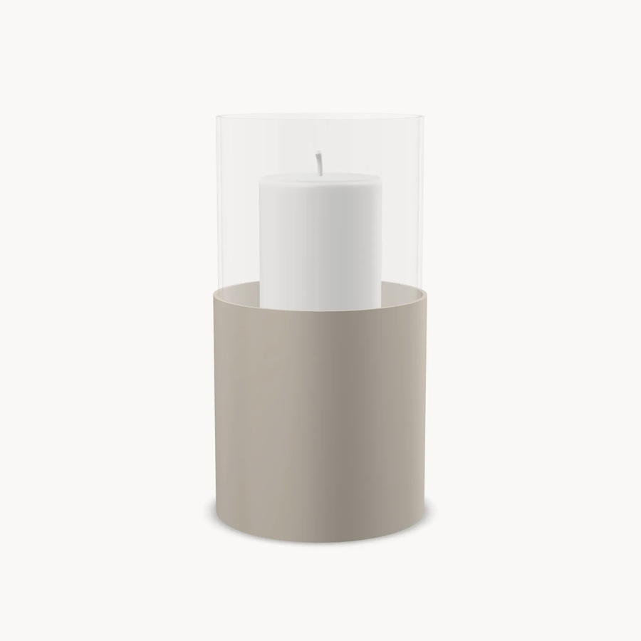 Hurricane Candle Holder Tom – Medium – Taupe Frame