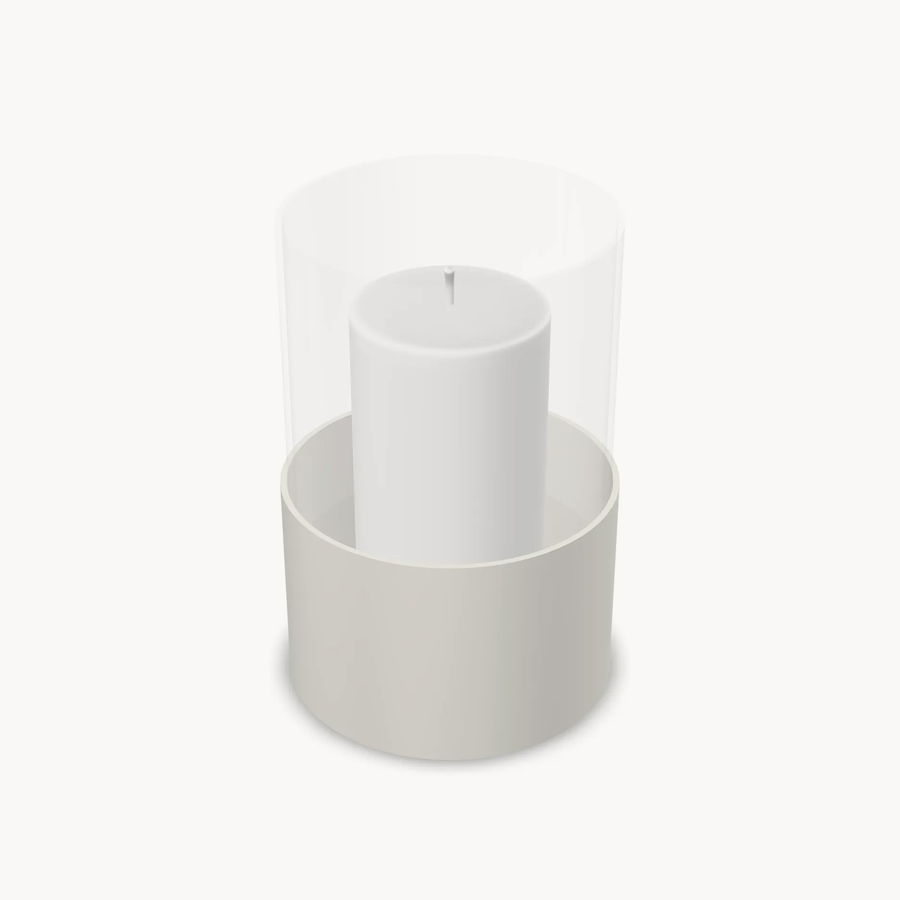 Hurricane Candle Holder Tom – Small – Beige Frame