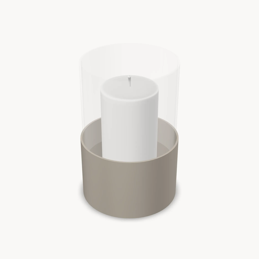 Hurricane Candle Holder Tom – Small – Taupe Frame