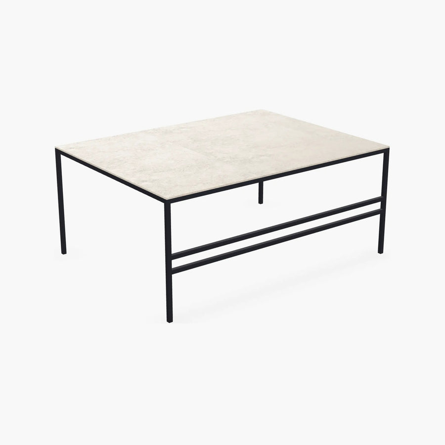 Outdoor Coffee Table Anton – Black Frame – Grigio