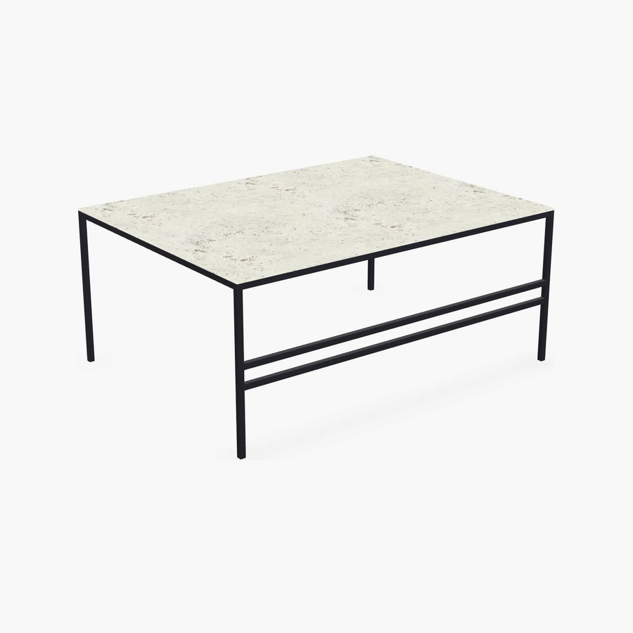 Outdoor Coffee Table Anton – Black Frame – Sabbia