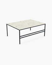 Outdoor Lounge Table Anton Large, black powder-coated stainless steel frame with Dekton Sabbia top