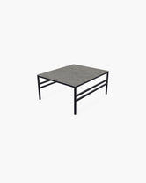 Outdoor Lounge Table Anton Small, black powder-coated stainless steel frame with Dekton Grafite top