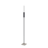 Floor Candle Holder Vera Large, black powder-coated steel frame on Turbin grey Caesarstone base